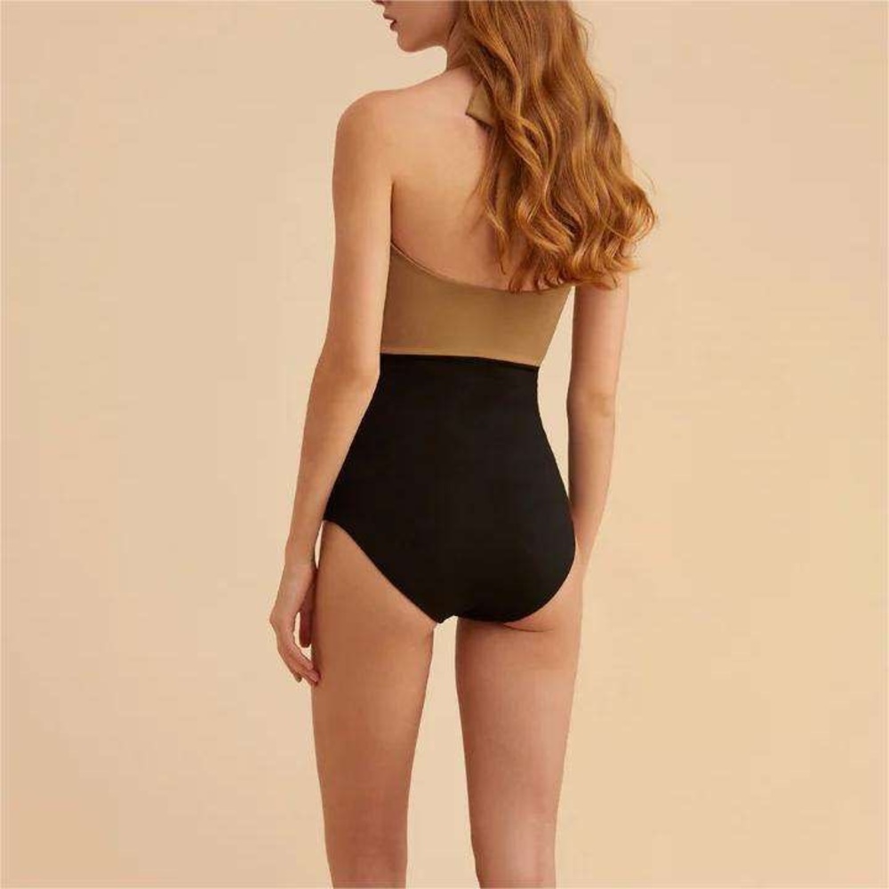 Fashion Colour block one piece halter swimwear - Picture 5 of 13